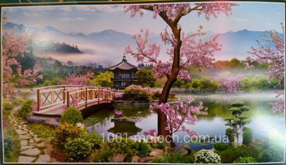 Фотообои 3D Японский Сад 196*350