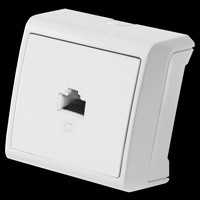 Розетка Компьютерная (RJ45 Cat5e) Белая Vera
