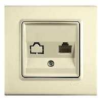 Розетка Компьютерная (RJ45 Cat5e) Крем Linnera