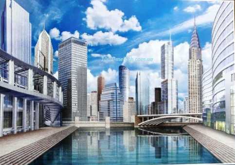 Фотообои 3D Небоскребы 196*278