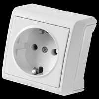 Розетка 1-я С Заземлением Белая Vera