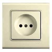Розетка 1-я Без Заземления Крем Linnera