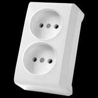 Розетка 2-я Без Заземления Белая Vera