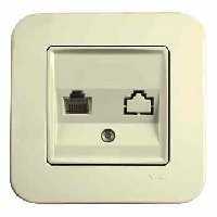 Розетка Телефонная (RJ 11)  Крем Rollina