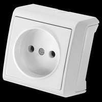 Розетка 1-я Без Заземления Белая Vera