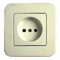 Розетка 1-я Без Заземления Крем Rollina