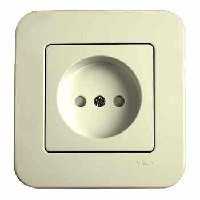 Розетка 1-я Со шторками  Крем Rollina