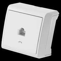 Розетка Телефонная (RJ11) Белая Vera