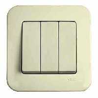 Выключатель 3-й Крем Rollina