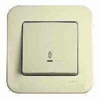 Выключатель 1-й Проходной С подсветкой Крем Rollina