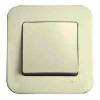 Выключатель 1-й Без подсветки Крем Rollina