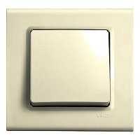 Выключатель 1-й Без подсветки Крем Linnera