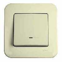 Выключатель 1-й С подсветкой Крем Rollina