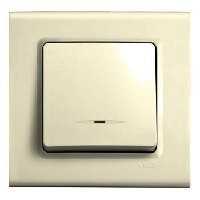 Выключатель 1-й С подсветкой Крем Linnera